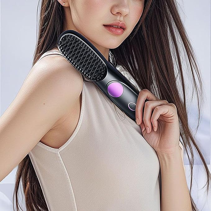 Cepillo Alisador Portátil - Di adiós al cabello con frizz y consigue un alisado perfecto en minutos