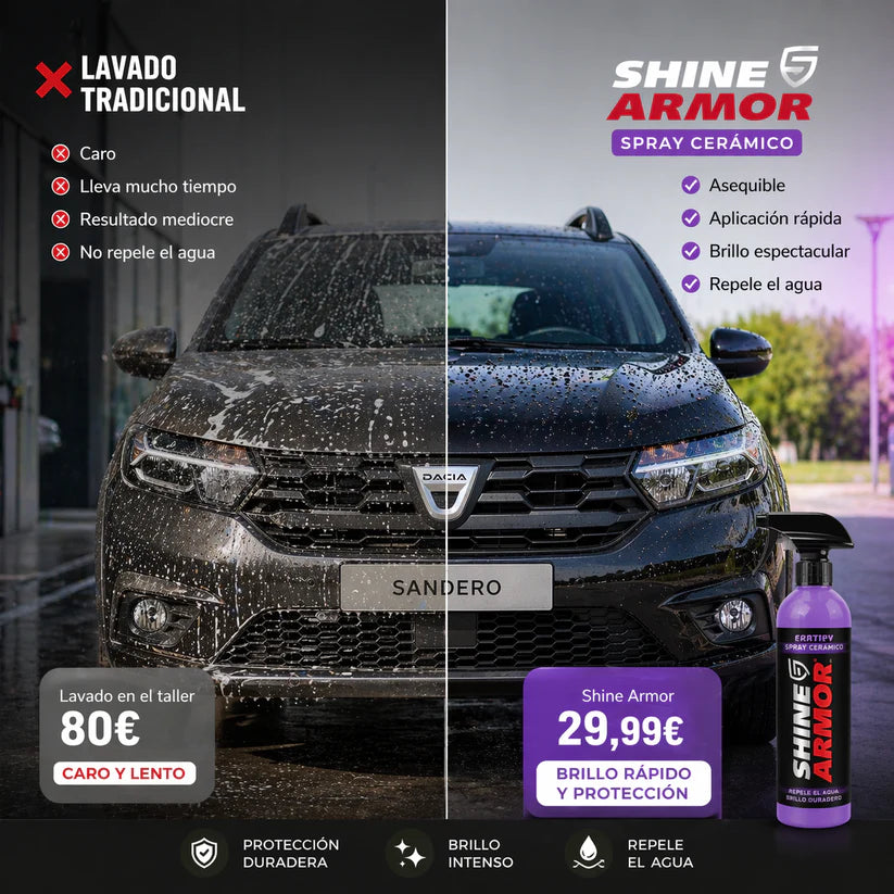 SHINE ARMOR 3 EN 1: Limpia, protege y devuelve el brillo de tu coche en minutos 🚗