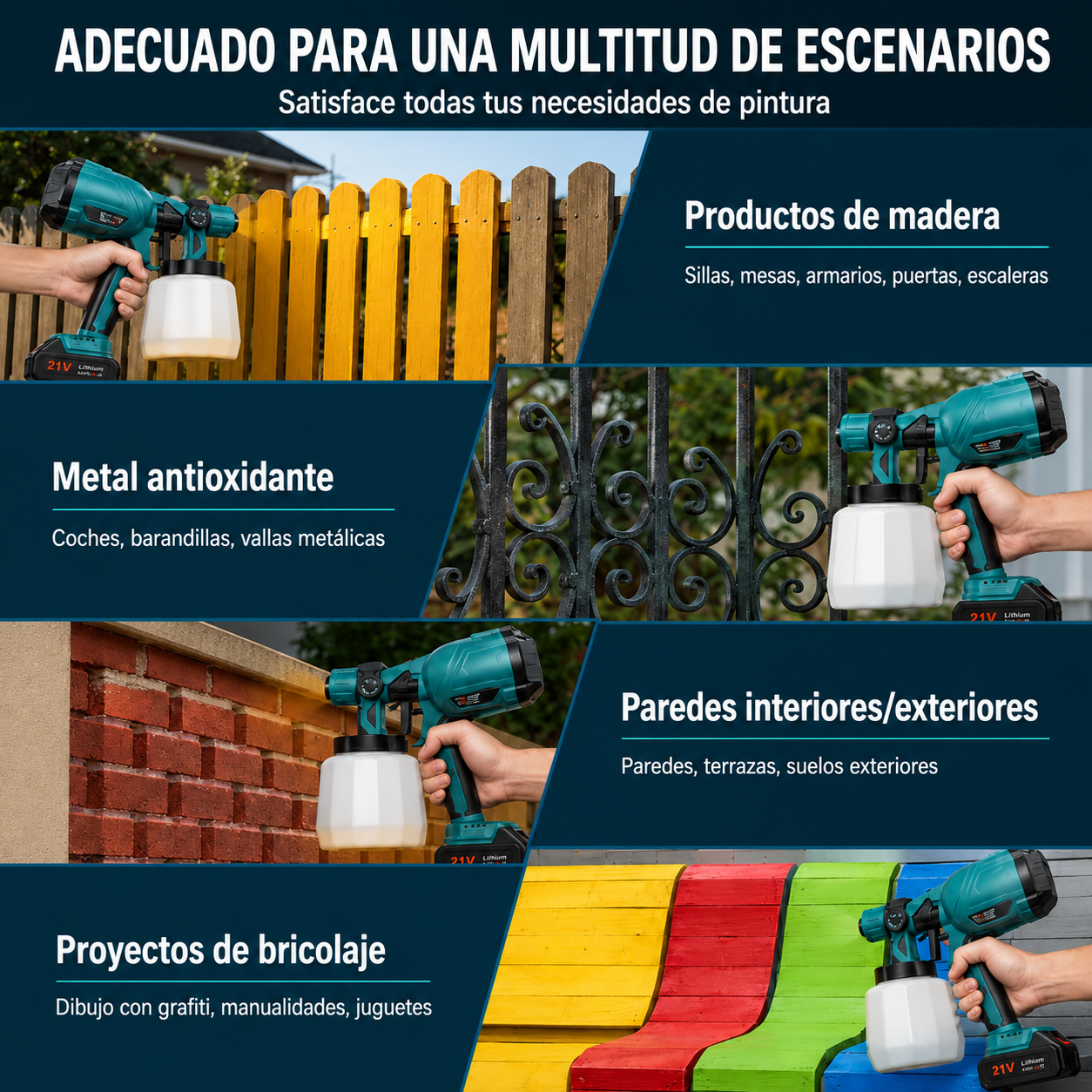 EasySpray PRO™ Pistola de pintura inalámbrica ¡Incluye 2 baterías GRATIS!