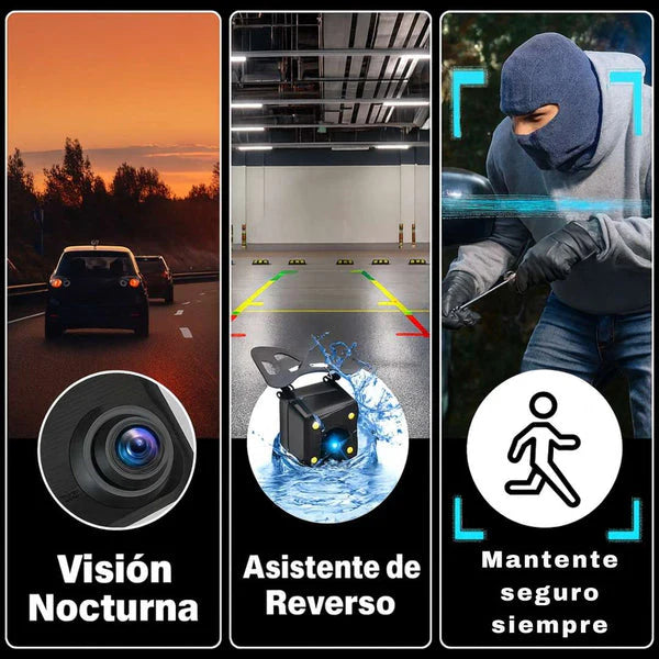 ⚠️ DRIVEX™ Full HD 1080p | Protégete de Accidentes, Robos y Fraudes con el Retrovisor con Cámara que lo Graba Todo + 🎁 Regalo Exclusivo