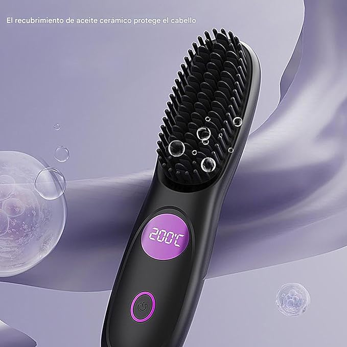 Cepillo Alisador Portátil - Di adiós al cabello con frizz y consigue un alisado perfecto en minutos