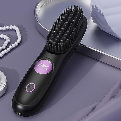 Cepillo Alisador Portátil - Di adiós al cabello con frizz y consigue un alisado perfecto en minutos