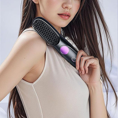 Cepillo Alisador Portátil - Di adiós al cabello con frizz y consigue un alisado perfecto en minutos