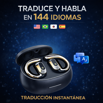 🎧 Air Traductor PRO AI - Comunícate en +144 idiomas en segundos + estuche y cargador premium incluidos + ¡REGALO EXCLUSIVO!🔥