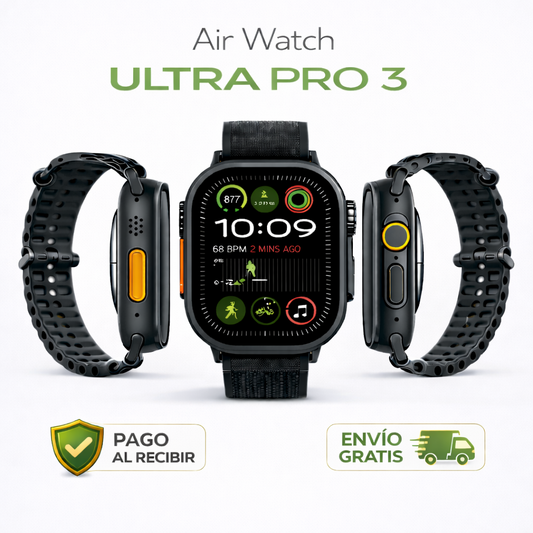 ⌚Air Watch Ultra Pro 3 con 2 Correas + Cargador por Inducción y Caja Premium 🔥