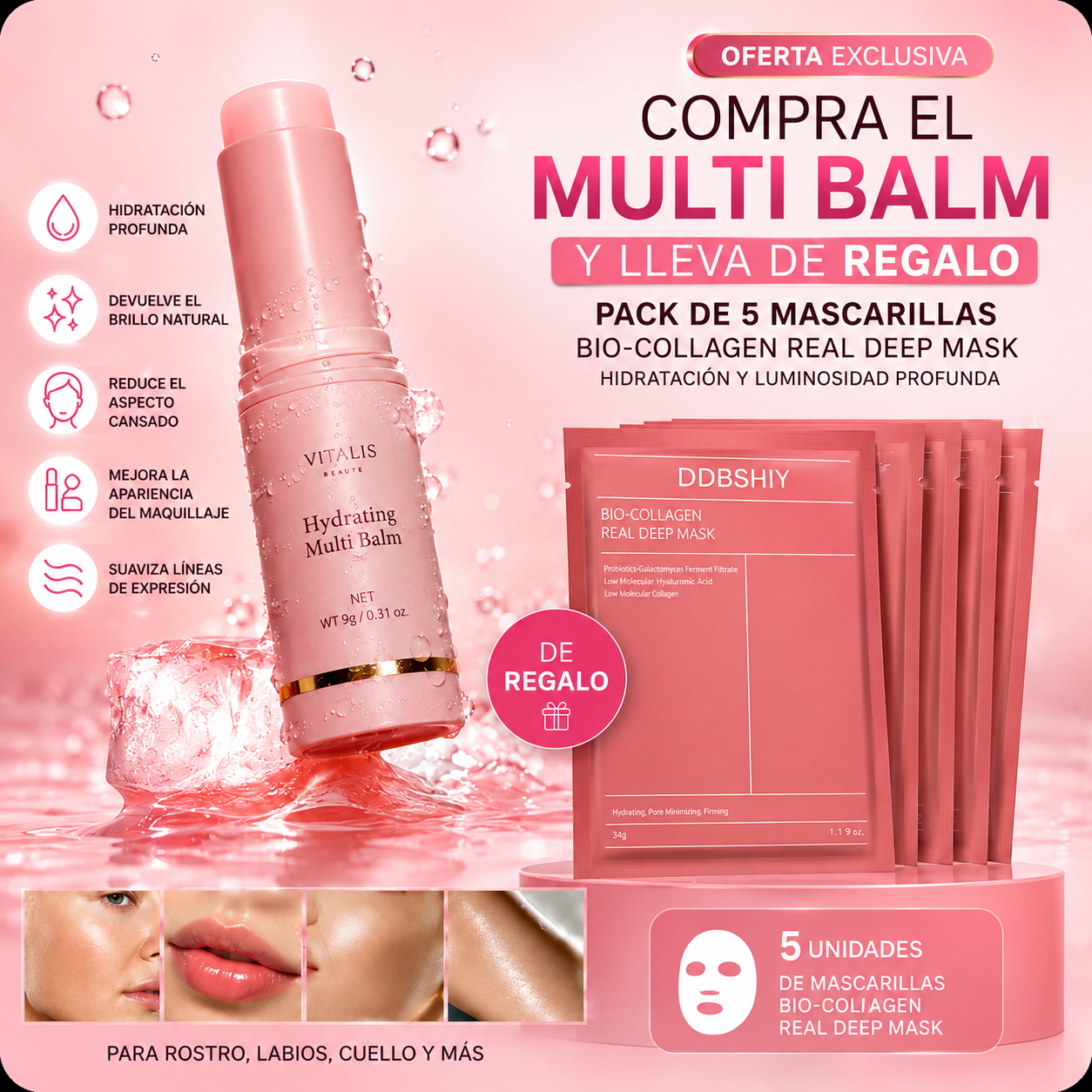 Multi Balm™ El bálsamo coreano 4 en 1 para hidratar, iluminar y suavizar la apariencia de líneas finas en segundos.