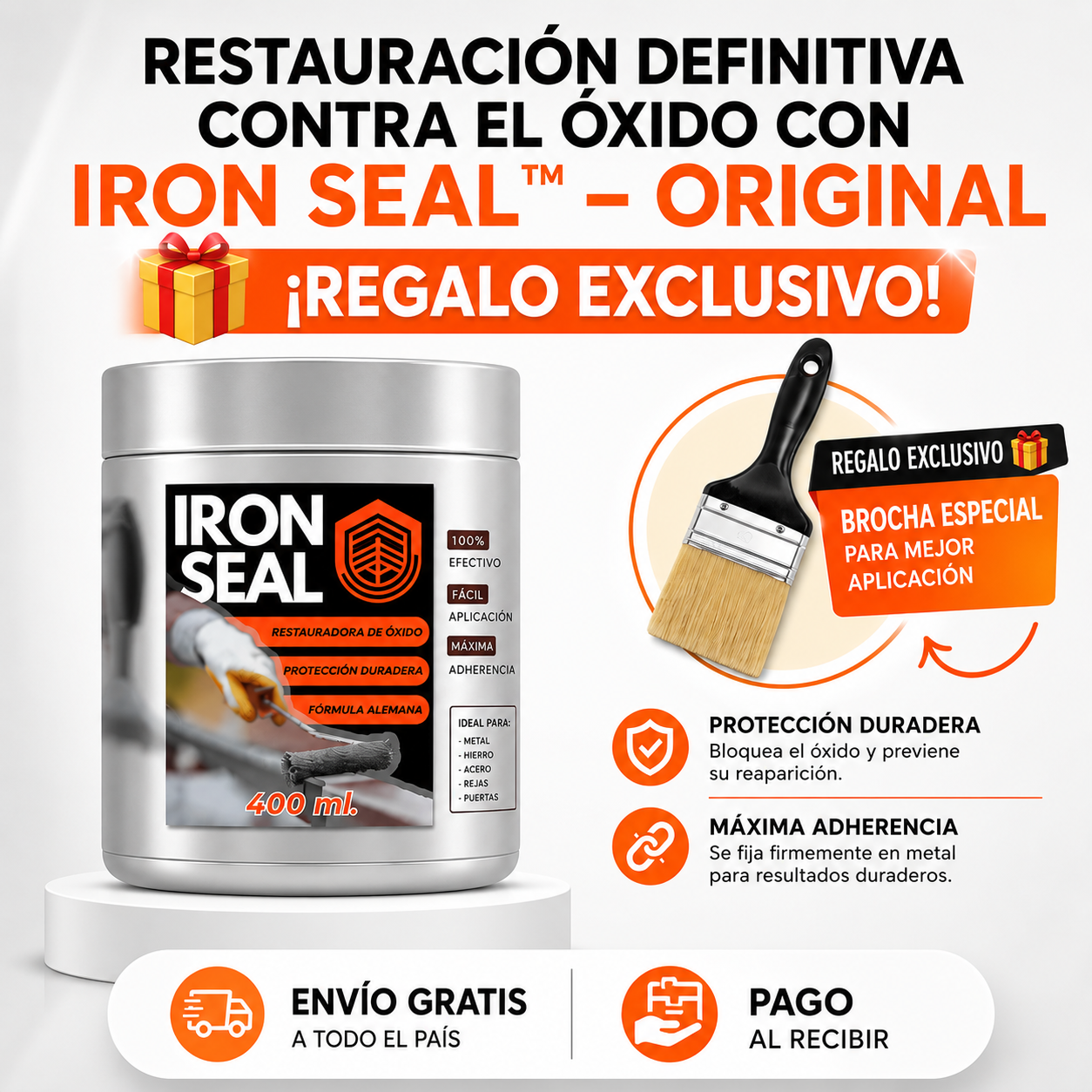 Restauración definitiva contra el óxido con Iron Seal™ – ORIGINAL +  ¡REGALO EXCLUSIVO! 🔥