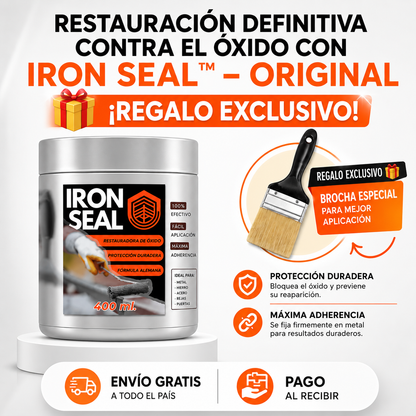 Restauración definitiva contra el óxido con Iron Seal™ – ORIGINAL +  ¡REGALO EXCLUSIVO! 🔥