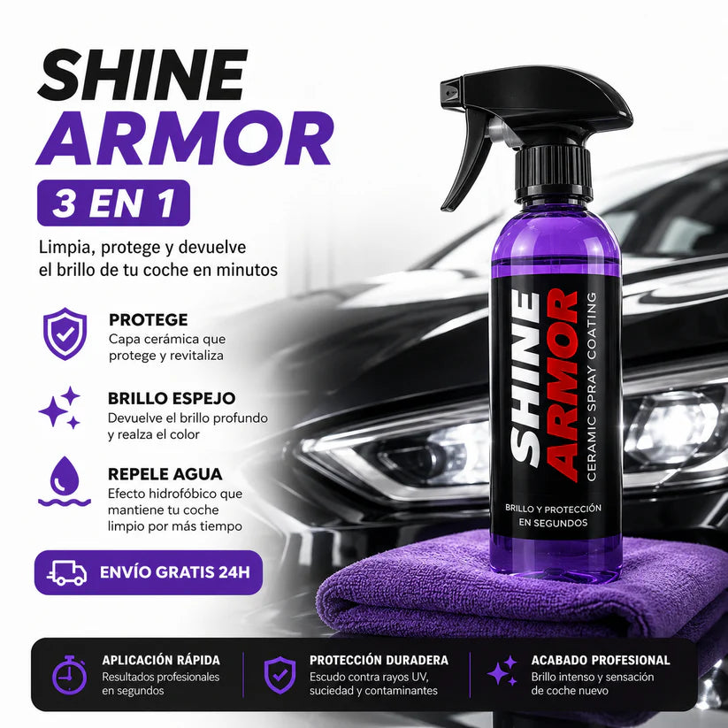 SHINE ARMOR 3 EN 1: Limpia, protege y devuelve el brillo de tu coche en minutos 🚗