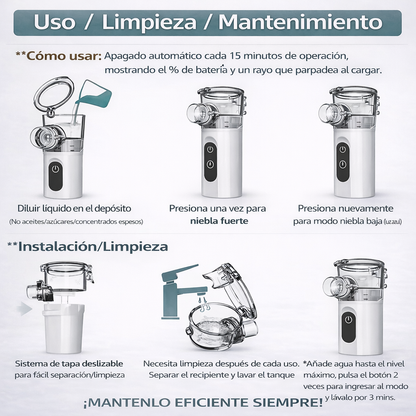 🌬️ NEXOR™ Nebulizador PRO batería de larga duración + tecnología ultrasónica silenciosa 🔥