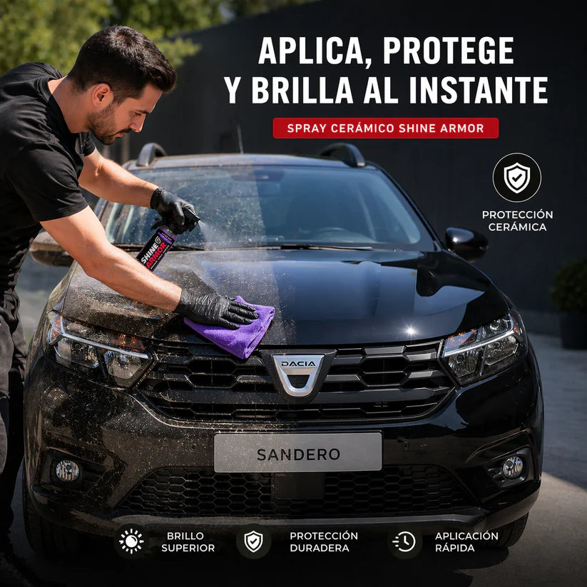 SHINE ARMOR 3 EN 1: Limpia, protege y devuelve el brillo de tu coche en minutos 🚗