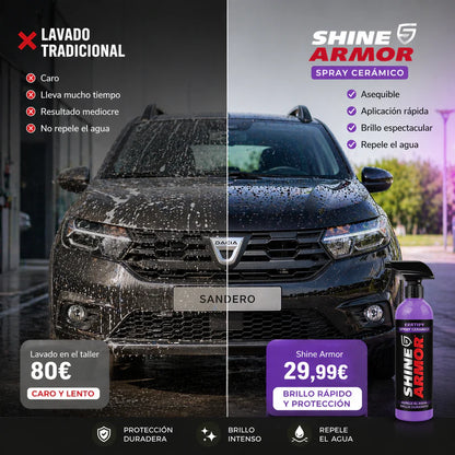 SHINE ARMOR 3 EN 1: Limpia, protege y devuelve el brillo de tu coche en minutos 🚗