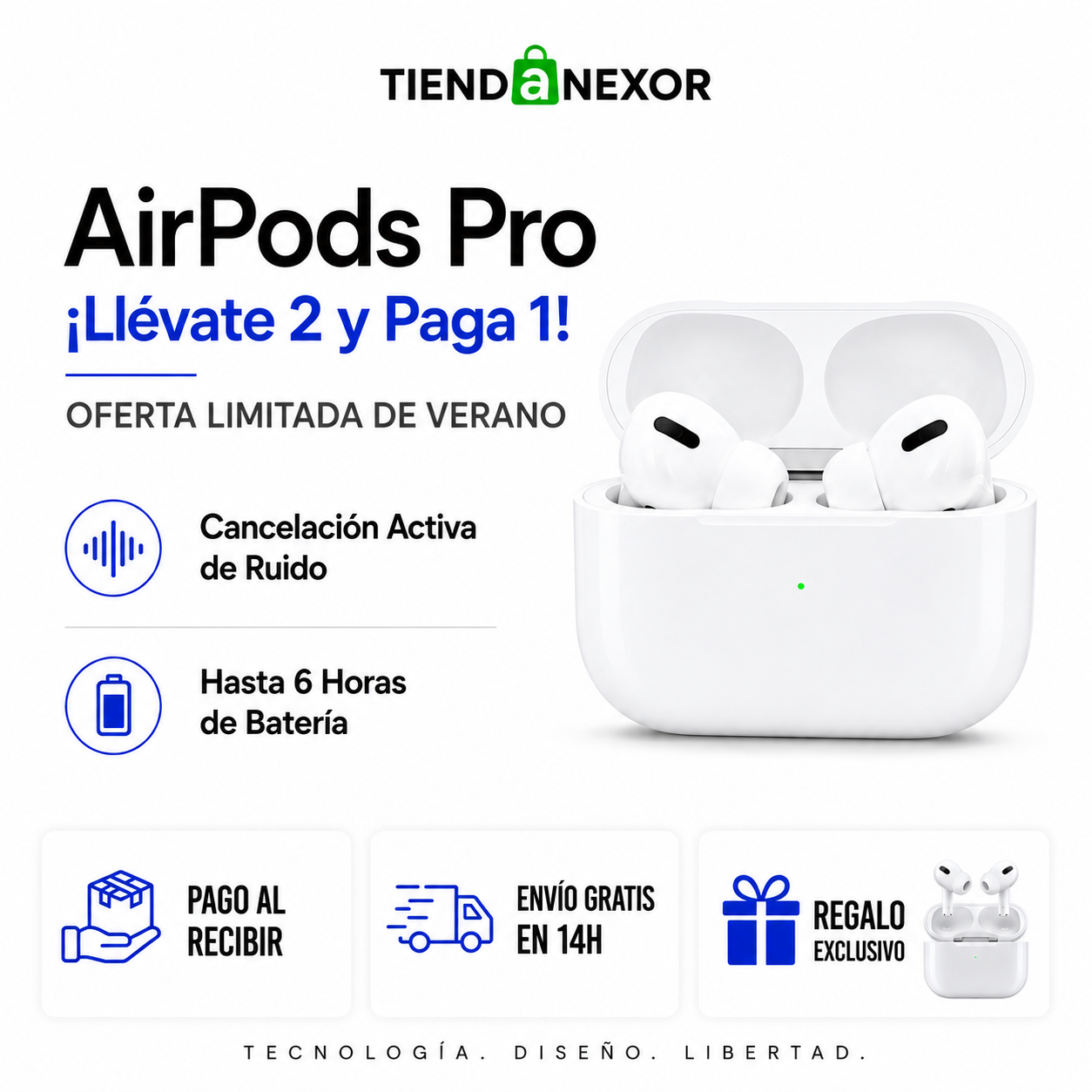 🎧 AirPods Pro — ¡Llévate 2 y Paga 1! [OFERTA LIMITADA DE VERANO] ☀️