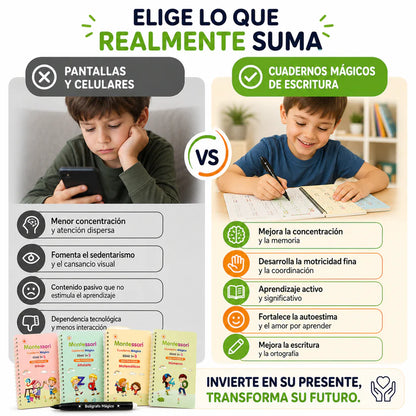 🎓 Cuaderno Montessori Mágico™ | Prepara a Tu Hijo para la Escuela Jugando