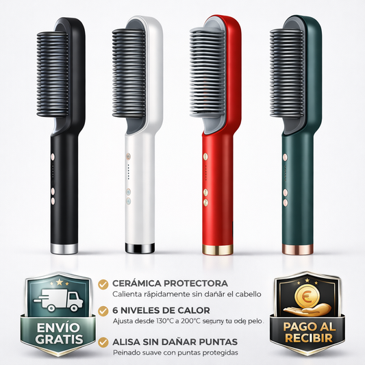 💁‍♀️ CEPILLO ALISADOR PELO (4 COLORES) + 1X MANUAL DE INSTRUCCIONES 🔥 ÚLTIMAS UNIDADES EN STOCK
