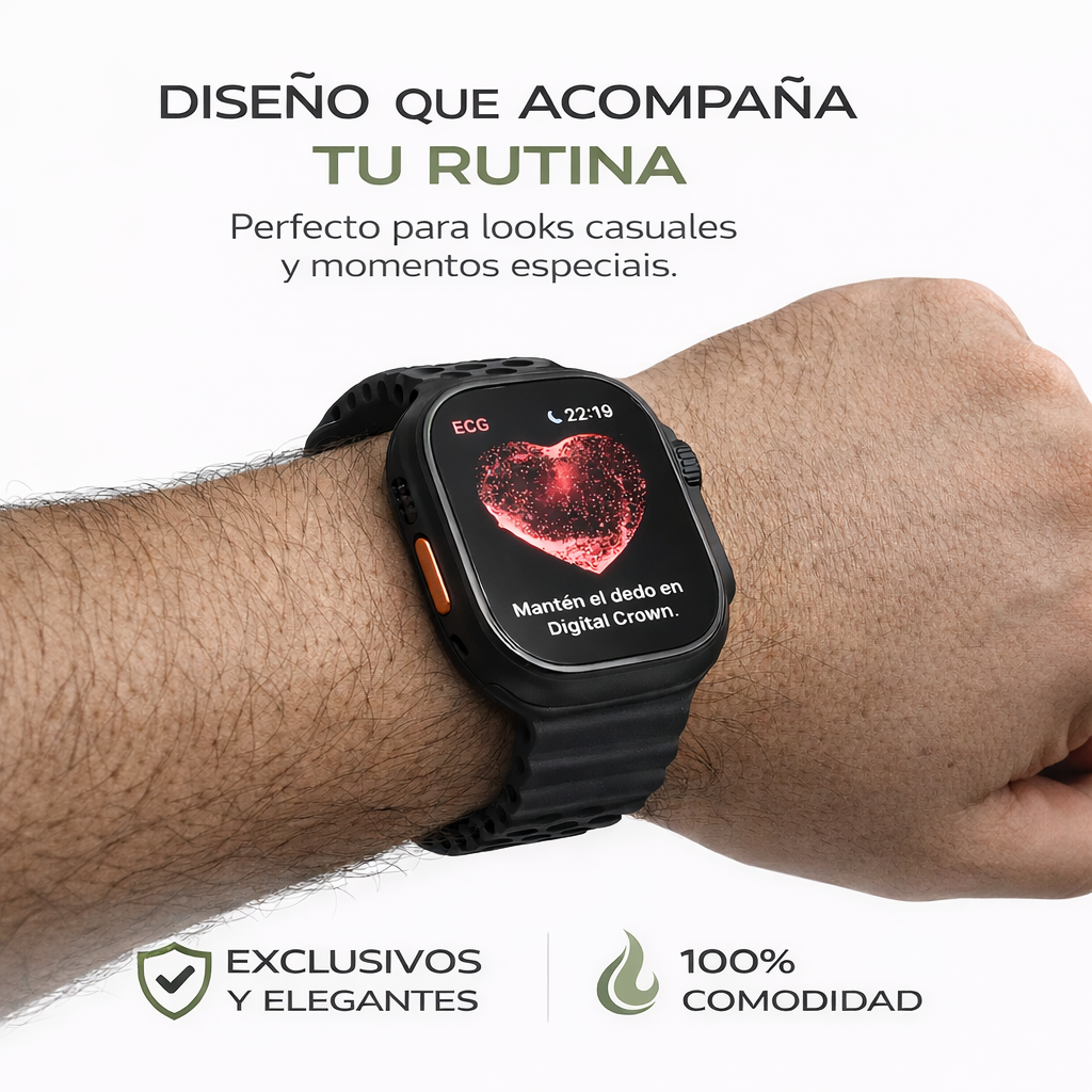 ⌚Air Watch Ultra Pro 3 con 2 Correas + Cargador por Inducción y Caja Premium 🔥