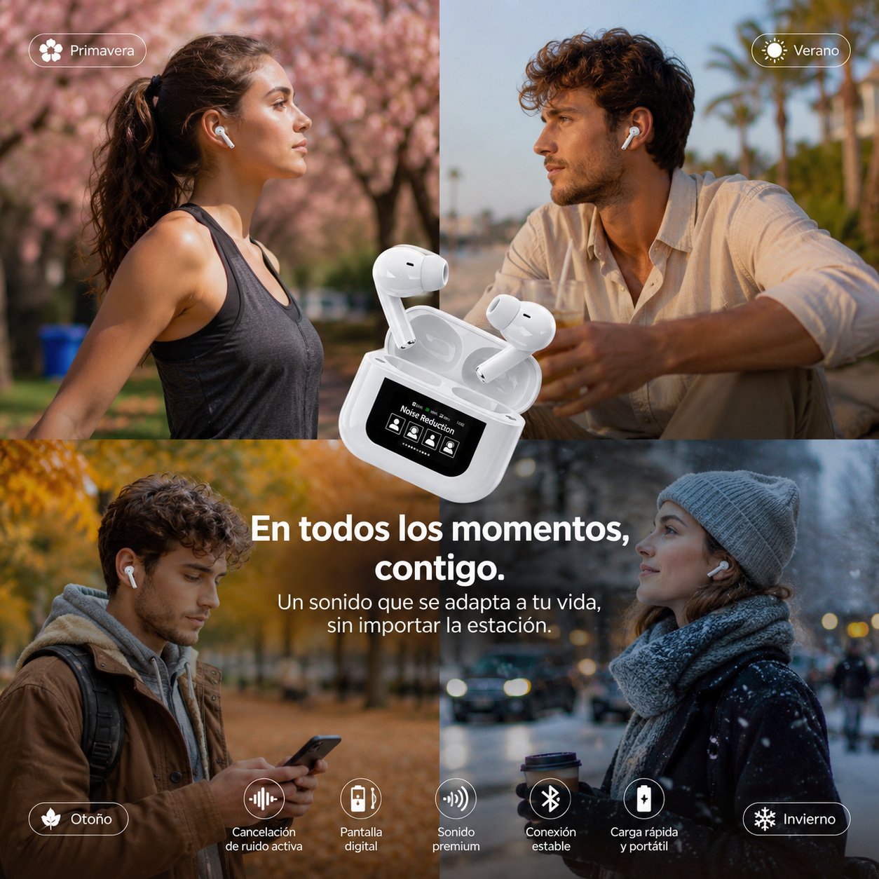 🎧 AIRPODS PRO CON PANTALLA Y CANCELACIÓN DE RUIDO + x1 CABLE USB-C 🔥 ÚLTIMAS UNIDADES EN STOCK