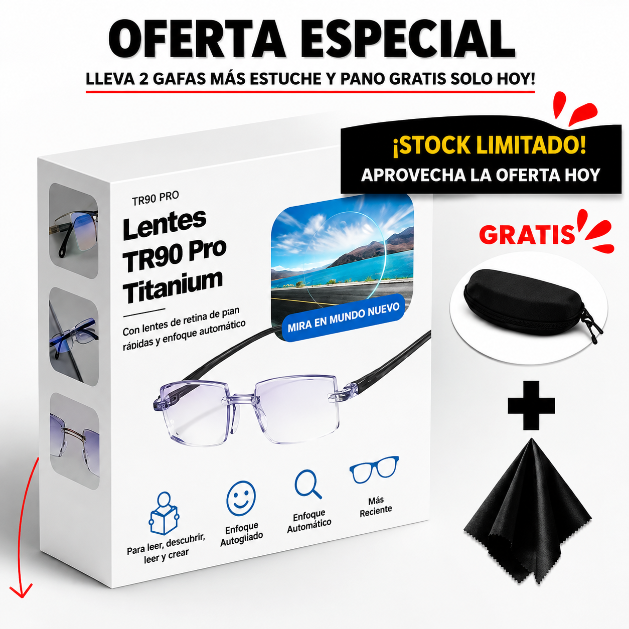 PAGA 1 Y LLEVA 2 – GAFAS PROGRESIVAS + ESTUCHE Y PAÑO DE REGALO 🎁