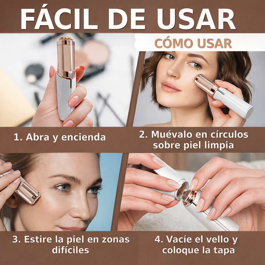 ✨ DEPILADOR FACIAL RECARGABLE FLAWLESS + CABLE USB-C 🔥