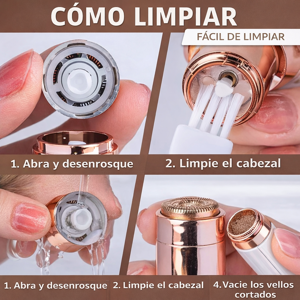 ✨ DEPILADOR FACIAL RECARGABLE FLAWLESS + CABLE USB-C 🔥