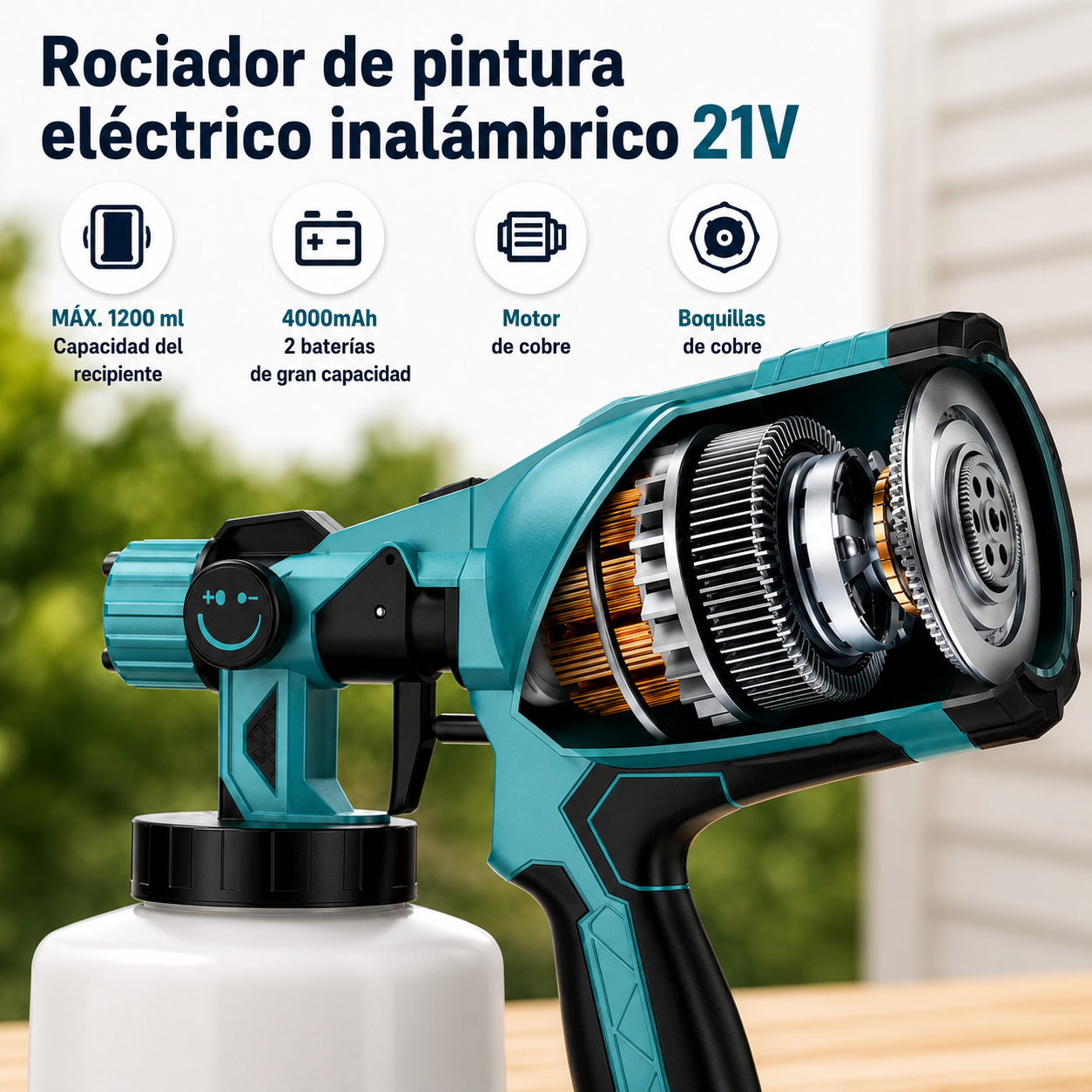 EasySpray PRO™ Pistola de pintura inalámbrica ¡Incluye 2 baterías GRATIS!