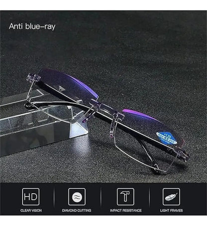 Pack de gafas antirayos azules multifocales autograduable mas funda de cuero - additional image 6