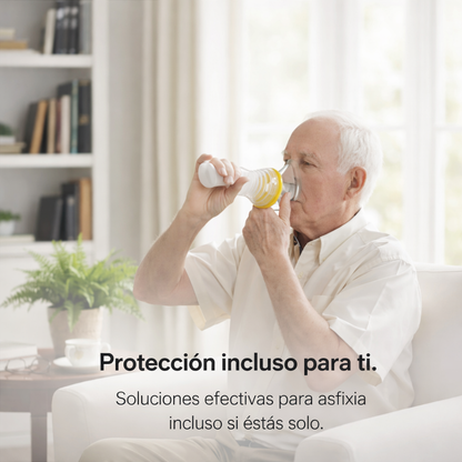 🚑 KIT DE RESCATE ANTIASFIXIA -  MASCARILLAS (UNA PARA ADULTO Y OTRA PARA NIÑOS) + DISPOSITIVO DE SUCCÍON + BOLSA DE VIAJE + MANUAL DE INSTRUCCIONES 🔥