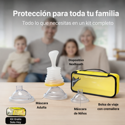 🚑 KIT DE RESCATE ANTIASFIXIA -  MASCARILLAS (UNA PARA ADULTO Y OTRA PARA NIÑOS) + DISPOSITIVO DE SUCCÍON + BOLSA DE VIAJE + MANUAL DE INSTRUCCIONES 🔥