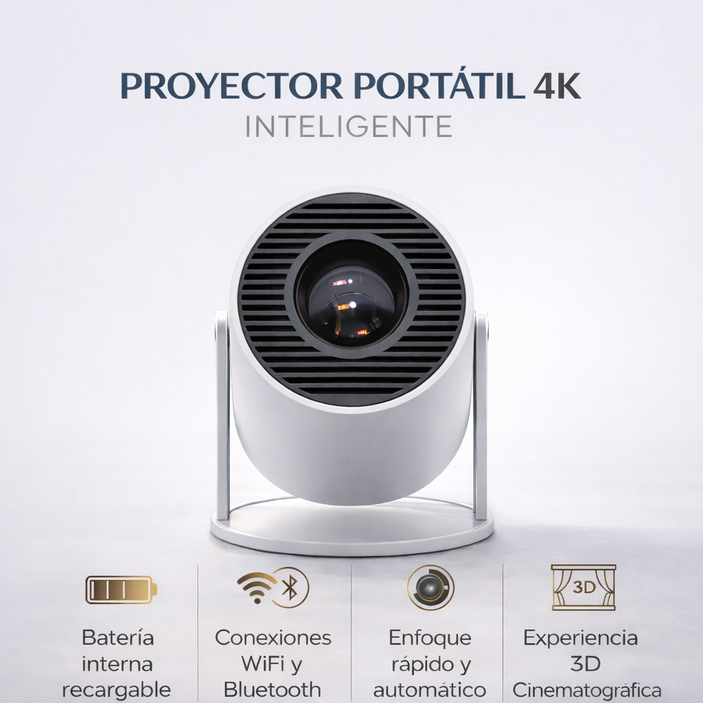 🎥 PROYECTOR PORTÁTIL 4K – TRANSFORMA CUALQUIER PARED EN UN CINE 🔥 ¡DESCUENTO EXCLUSIVO SOLO HOY!