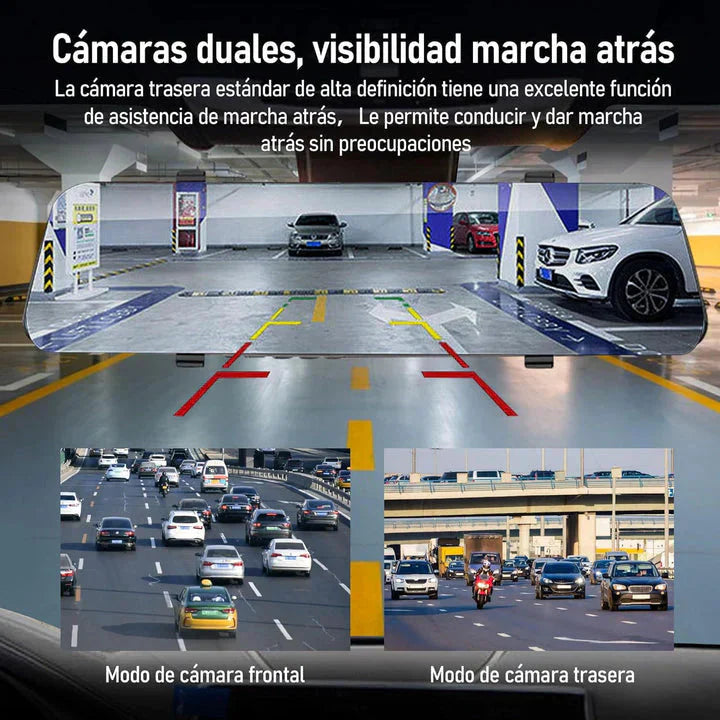 ⚠️ DRIVEX™ Full HD 1080p | Protégete de Accidentes, Robos y Fraudes con el Retrovisor con Cámara que lo Graba Todo + 🎁 Regalo Exclusivo
